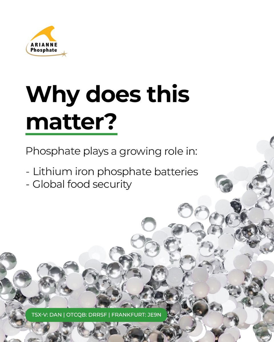 arianne_dan's tweet image. In 2025, phosphate was added to the U.S. Critical Minerals List. This recognition reinforces the long-term importance of $DAN.V's Lac à Paul Project in Quebec—the only fully permitted phosphate mine in the West.

Read: ordnl.link/k0YS9g0

🇨🇦 #DAN 🇺🇸 #DRRSF 🇩🇪 #JE9N