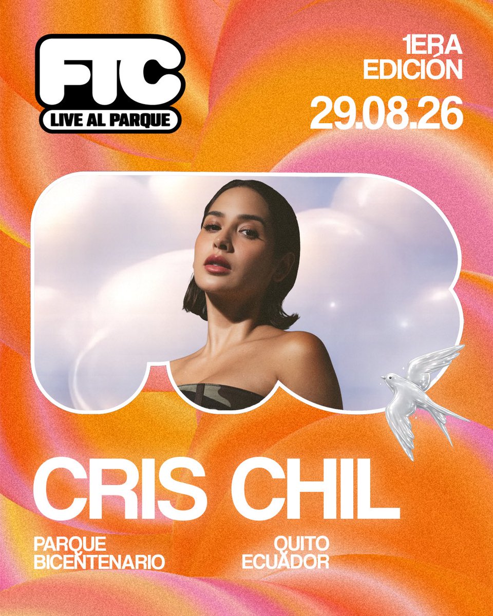 feelthetickets's tweet photo. 🔥 𝘾𝙧𝙞𝙨 𝘾𝙝𝙞𝙡 𝙡𝙡𝙚𝙜𝙖 𝙖 𝙁𝙏𝘾 𝙇𝙄𝙑𝙀 𝘼𝙇 𝙋𝘼𝙍𝙌𝙐𝙀 🔥
Prepárate para vivir un show cargado de energía, ritmo y una vibra que te hará bailar de principio a fin ⚡🎶

➡️ PREVENTA LIMITADA CON DESCUENTO BANCO GUAYAQUIL Y PEIGO DEL 14 AL 17 DE ABRIL https://t.co/AUrMwpcZ9A