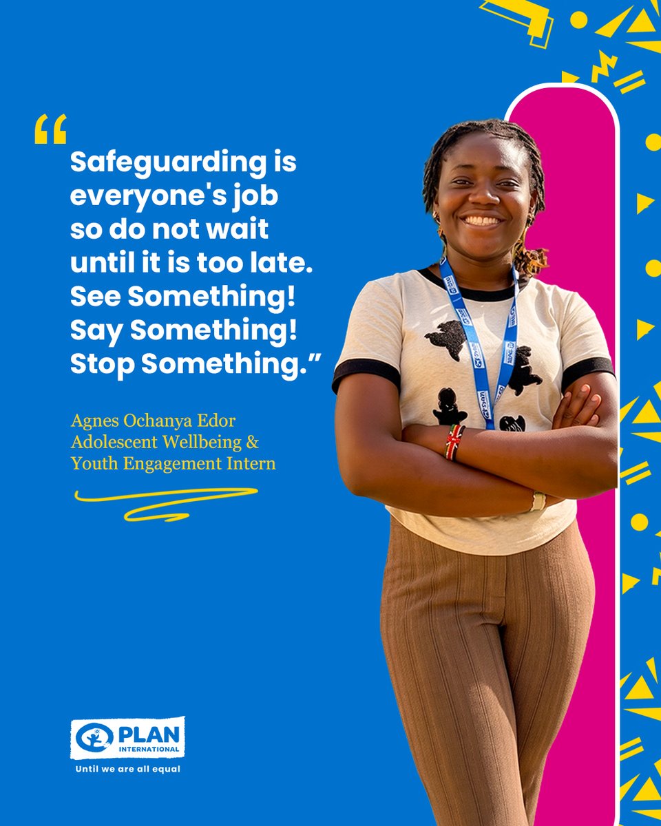 Plan_Nigeria's tweet image. Safeguarding is action, not just words.

This #SafeguardingWeek, Plan International Nigeria reaffirms its commitment to protecting children and girls.

We all have a role to play.

#SafeguardingWeek2026
#Safeguarding #PlanInternationalNigeria #StandWithGirls #UntilWeAreAllEqual