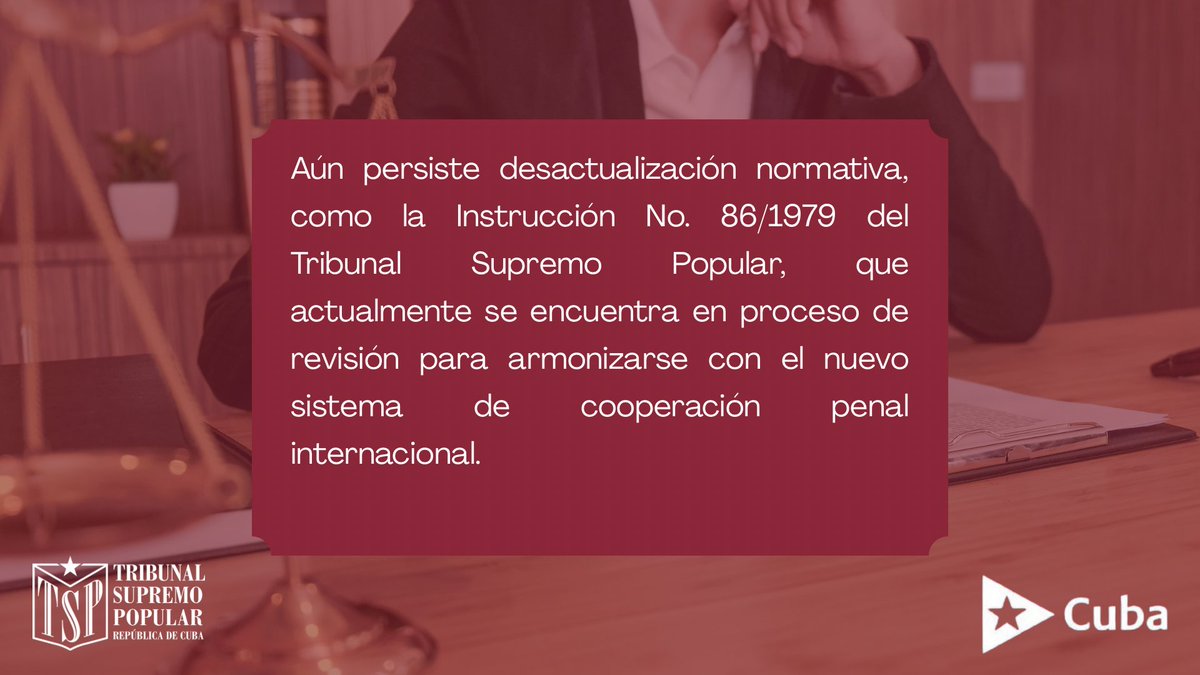TSupremoCU's tweet photo. ¿Sabías que?🤔
Los cubanos también pueden ser extraditados en casos concretos. Las nuevas disposiciones normativas regulan el traslado de condenados y hasta la confiscación de bienes en el extranjero. 
#JusticiaEfectivaYTransparente
#FomentoCulturaJurídica https://t.co/mcAQB12bOP