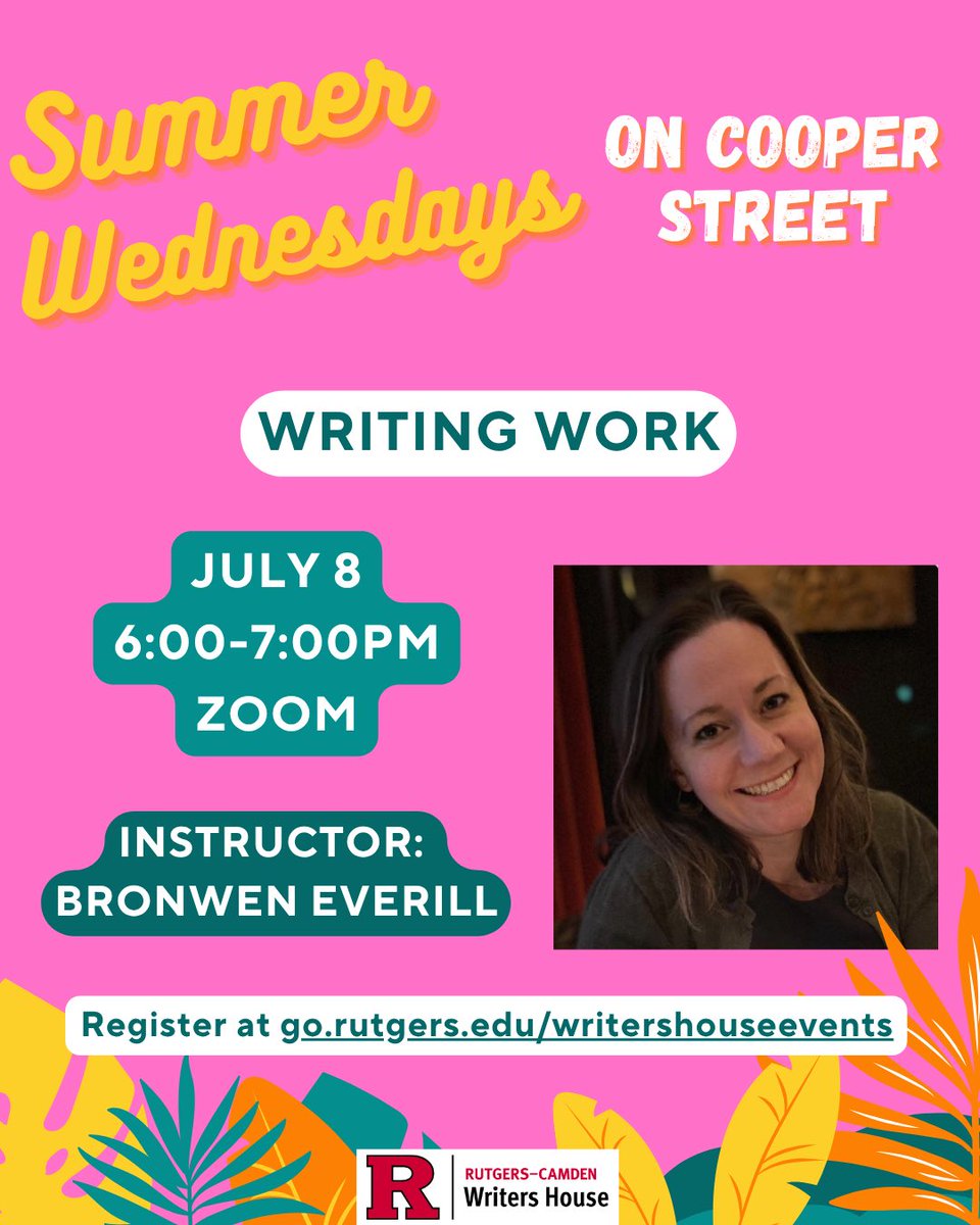 MFACamden's tweet photo. 💼 WRITING WORK with Bronwen Everill: Readers love to read about work! In this workshop, we’ll talk about how to translate your own job into prose, how to write about jobs you’ve never had, and look at great examples of work on the page. https://t.co/KMKuYlldTj
