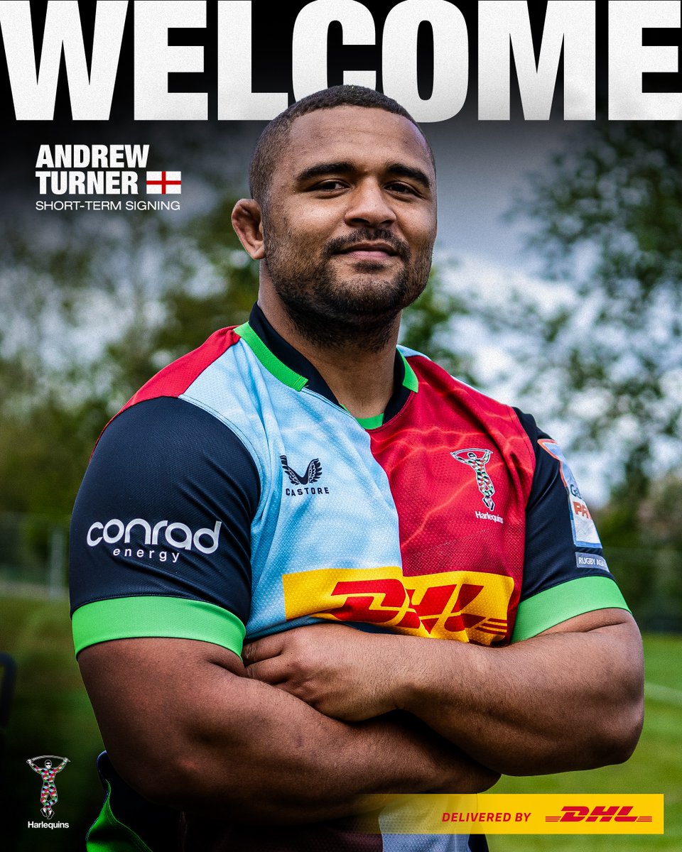 Harlequins's tweet photo. 🤝 Andrew Turner and Luke Yendle have joined Harlequins on short-term deals until the end of the 2025/26 season.
Welcome, lads!
📲 https://t.co/oaVaNfUqJA
📦 Delivered By @DHLRugbyUK
#COYQ https://t.co/nsiDfjqJKM