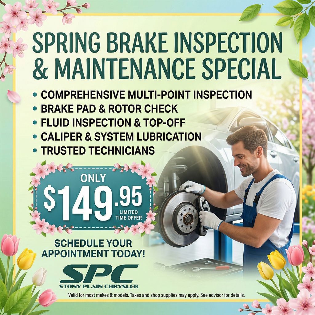 SPChrysler's tweet image. 😬Brakes squealing?😱 

Come in to SPC this month for a 4-Wheel Brake inspection and maintenance service for only $149.95! 

Book online at buff.ly/TAdps9t, text 587-800-0600, call 587-206-6524, or stop by today!

#Brakes #Service #SPC #SpruceGrove #StonyPlain