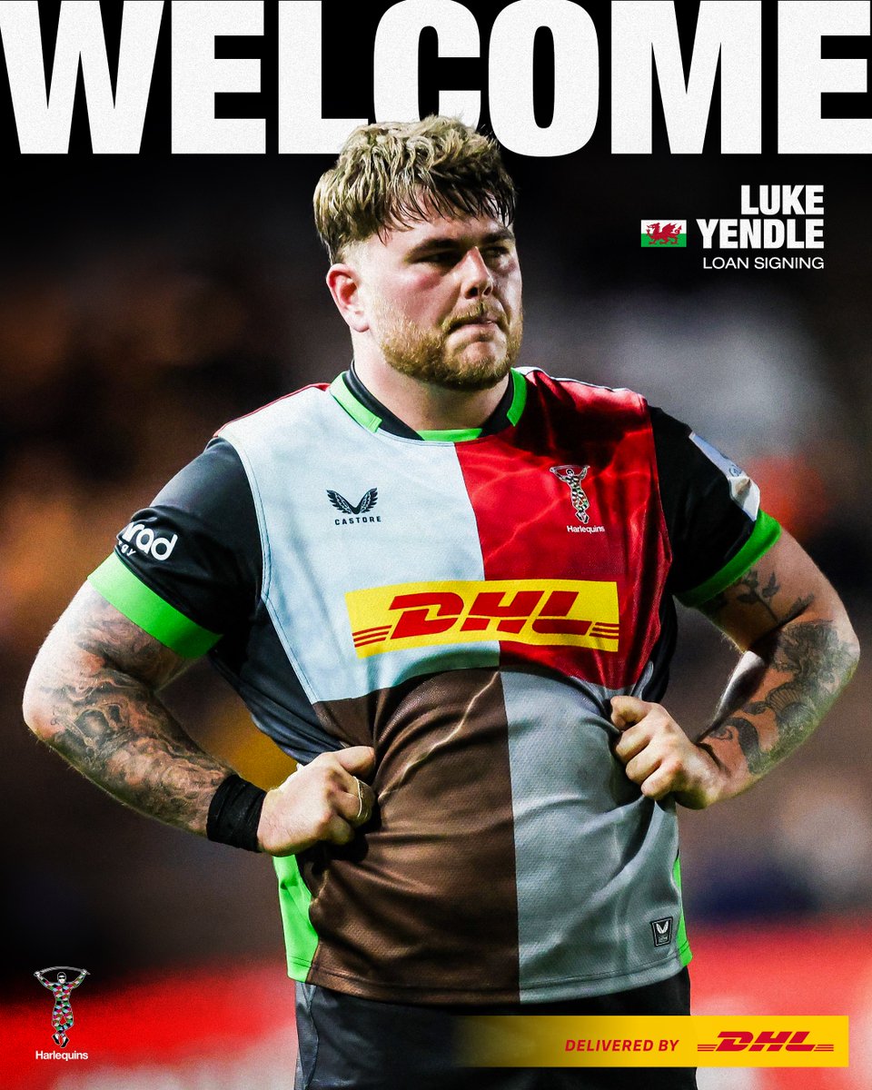 Harlequins's tweet photo. 🤝 Andrew Turner and Luke Yendle have joined Harlequins on short-term deals until the end of the 2025/26 season.
Welcome, lads!
📲 https://t.co/oaVaNfUqJA
📦 Delivered By @DHLRugbyUK
#COYQ https://t.co/nsiDfjqJKM