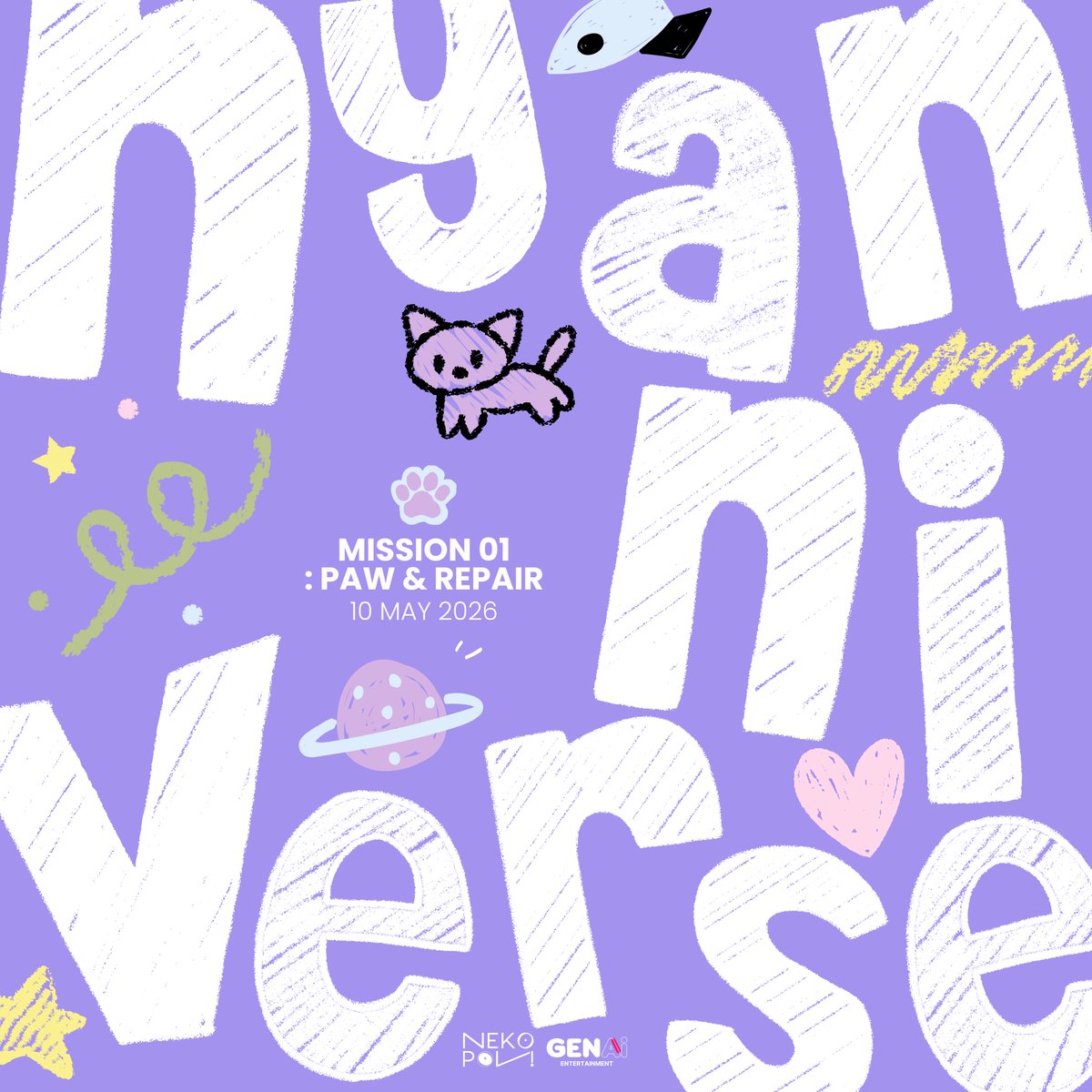 nekoponofficial's tweet photo. 🪐 nyAn-nivErse
🐾 missi0n 01 : pAW & rEpAiR
🛸 10 mAy 2026 , Sunkid Studio
⠀
นี่คือช่องว่างของจักรวาล
ที่ทำให้เราได้พบกันในห้วงเวลาแสนพิเศษ
⠀
กิจกรรมสุดน่ารักจาก Neko Pon!
ที่จะทำให้ “สองขา” และพวกเราใกล้ชิดกันมากขึ้น
⠀
⎯ missi0n 01 : pAW & rEpAiR
แมวมักทำของในบ้านสองขาเสียหายอยู่เสมอ
และนี่คือวันที่พวกเราจะกลับมาซ่อมแซม
และคืนมันให้กับสองขา 💜💙
⠀
- - - - - - - - - - - - - - - - - - - -
⠀
เพื่อให้สองขาทำงานอย่างสดชื่นทุกวัน
ก็ต้องเติมพลังด้วย " แก้วใส่ปากกา " ฝีมือแมวสุดแจ่ม !
ที่สองขามองที่ไรก็ต้องนึกถึงแมว อดทน สู้งาน หาเงินมาเลี้ยงแมวแน่นอน ~
⠀
🐱 Nyanniverse Ticket 2,500thb
⦁ Ceramic : เครื่องปั้นเซรามิก ละลงด้วยอุ้งมือแมว
⦁ Drink : เครื่องดื่ม 1 แก้ว
⦁ Benefit Session : Hi-Touch / Group Shot กับ Neko Pon!
⠀
⦁ Nyanniverse Ticket
Nyanniverse Ticket :: 25 - 30 April 2026
🔗 ลิงก์จะปรากฏบนหน้าฟีดตามเวลาที่กำหนด
ADD-ON Nyanniverse Ticket :: 1 - 3 May 2026
🔗 ลิงก์จะปรากฏบนหน้าฟีดตามเวลาที่กำหนด
⠀
- - - - - - - - - - - - - - - - - - - -
⠀
#nyAn_nivErse #NekoPon_mission #GENAi
© NEKO PON!