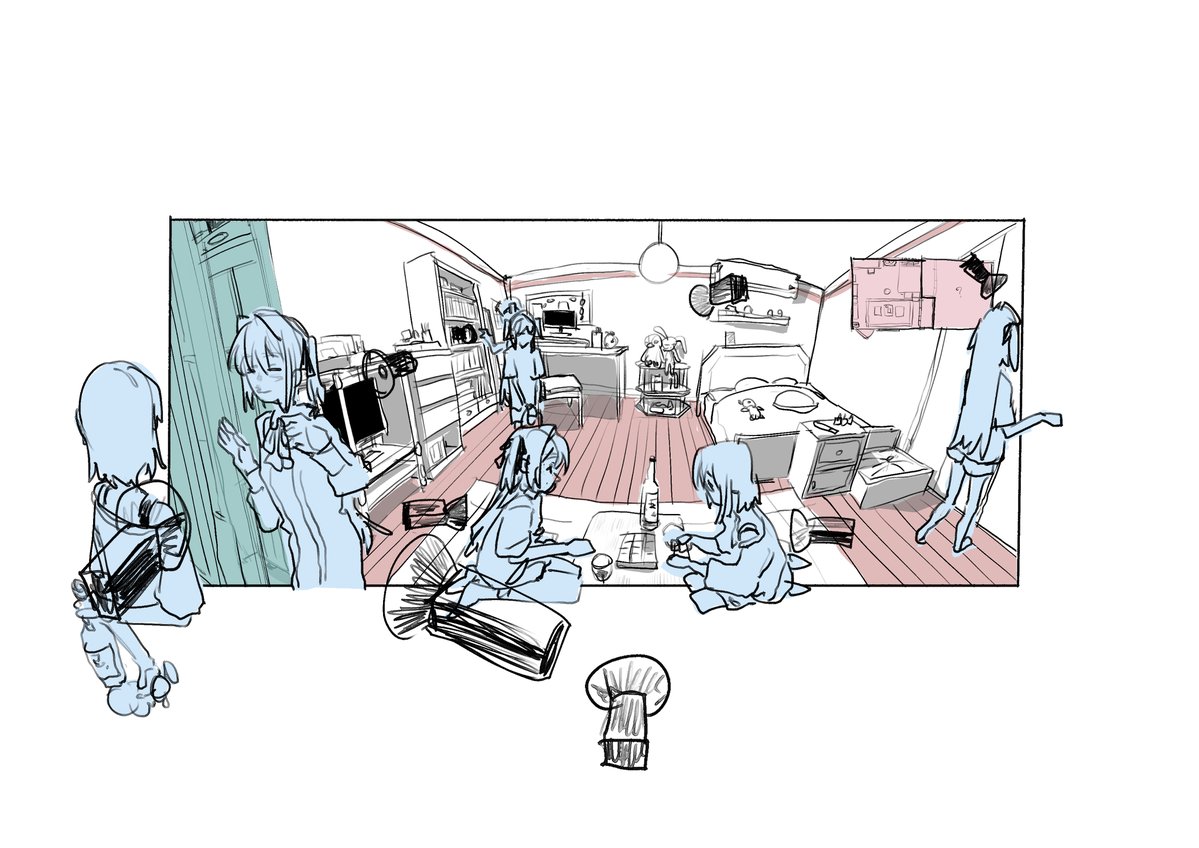 カメラの位置を考えてみた
結論アニメつくる人すごい