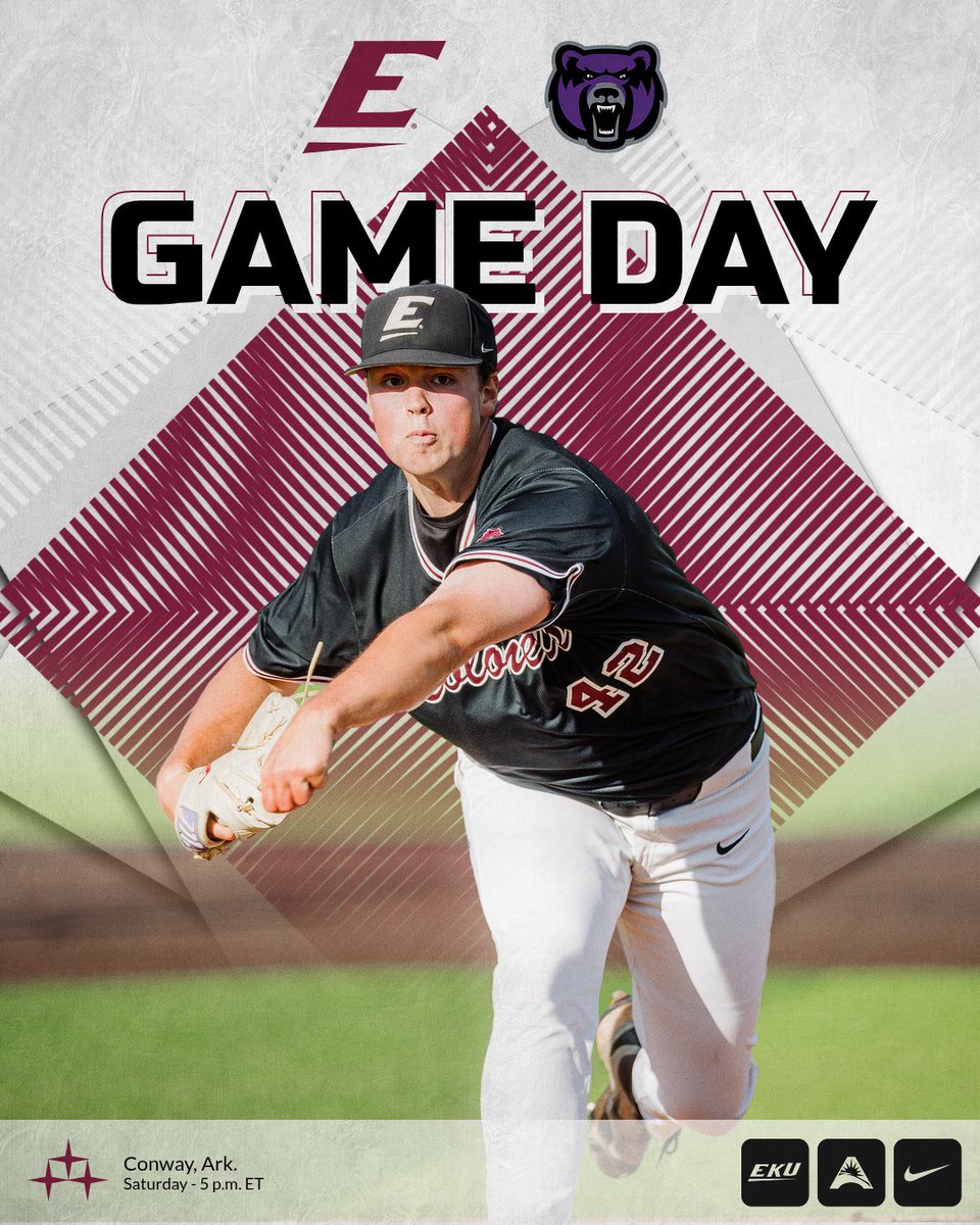EKUBaseball's tweet photo. Game 2 of our series at Central Arkansas.
🆚@UCABearBaseball
📍Conway, AR
⏰ 5 pm ET
📺ESPN+

#𝙐𝙣𝙘𝙤𝙢𝙢𝙤𝙣 https://t.co/1zB3cXDMnY