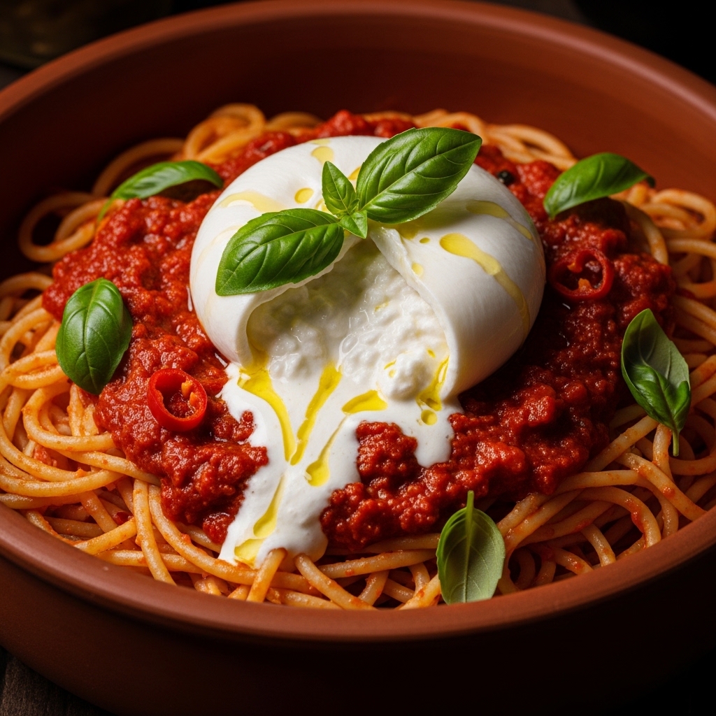 FoodLapa's tweet image. 🌶️🧀 Spaghetti con Nduja e Burrata: la combo più golosa d'Italia. Nduja piccante + burrata cremosa = magia pura. 🤤 Trova Nduja e Burrata da LAPA\! #Nduja #Burrata #ItalianFood #LAPA