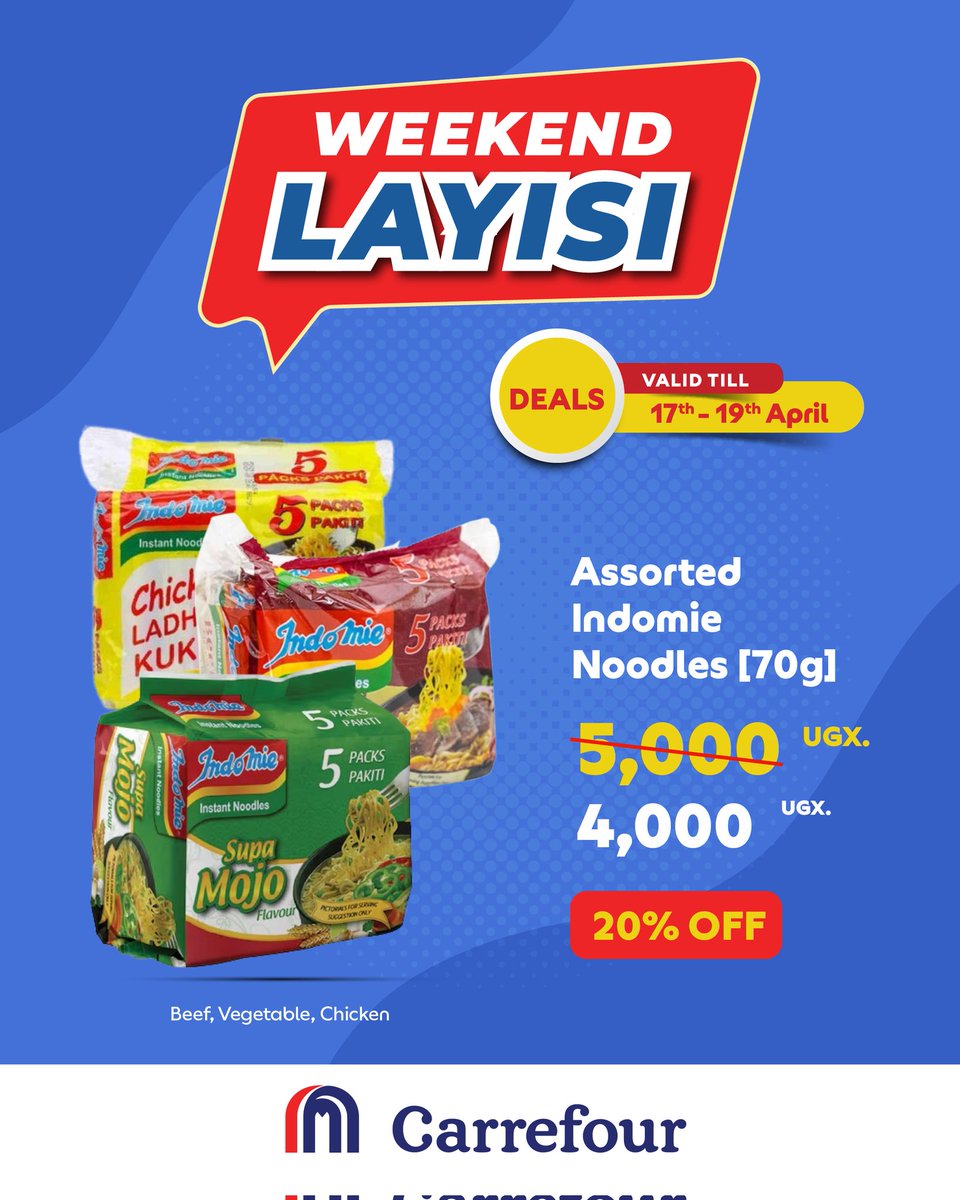 pearlofsports's tweet image. @CarrefourUG 

🛒 *Prices Dropped!* 🛒
*Carrefour Uganda*

More savings on groceries, electronics, home essentials.
Stock up while offers last.

*Shop in-store or online 
#Carrefouruganda #PriceDrop #SaveMore #ShopSmart