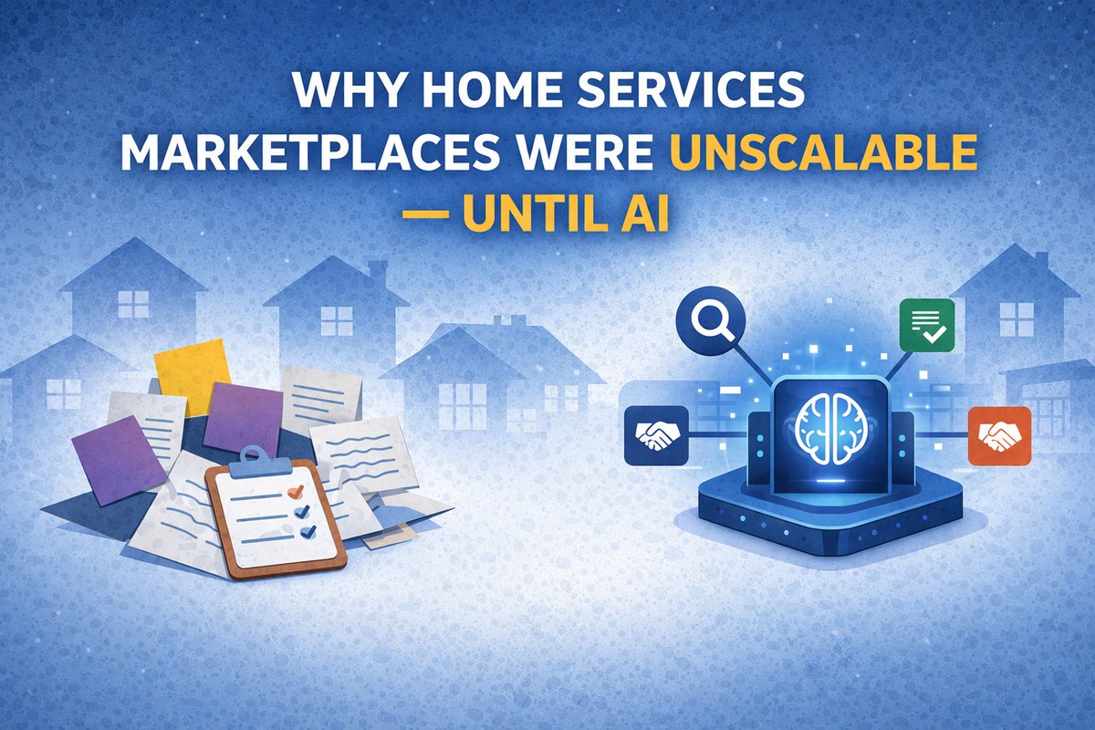 hackernoon's tweet image. Why home services marketplaces struggled to scale — and how AI is finally changing the economics. From operational chaos to AI-powered coordination.
#operationalexcellence #startup...Show more