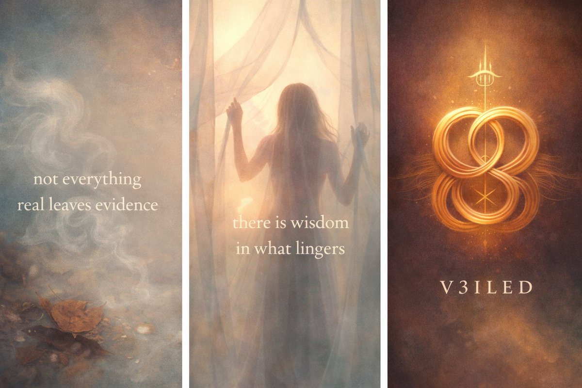 V3iled_Truth's tweet photo. Not everything real leaves evidence…

Some things arrive like breath
soft,unannounced, and gone before you can name them

But they linger
in the body
in the silence
in the spaces you return to

V3ILED
https://t.co/G1LW5rY1jl

#v3iled #entangledtruths #theveil #spiritualjourney https://t.co/Ijg70j2QYV