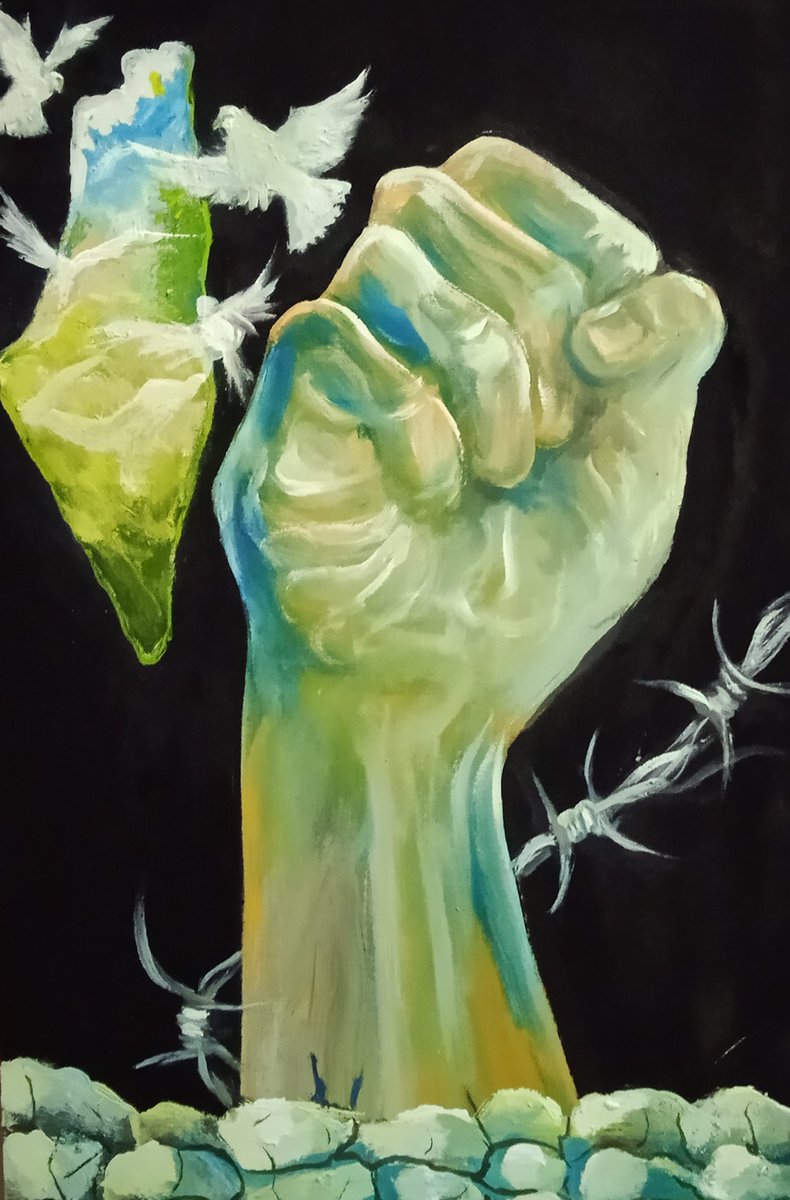 لابد للقيد أن ينكسر 
 الحربة لأسرانا الأبطال
 لوحات الفنان هاني ابوحزين 
<a href="/ghadaoueiss/">Ghada Oueiss غادة عويس</a>