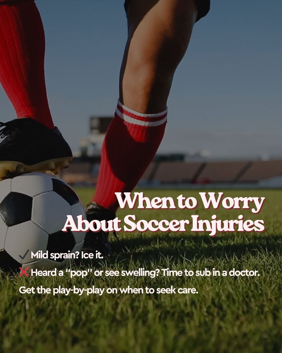 CityMD's tweet photo. Soccer sends about 88,000 kids + teens to emergency rooms each year. But most soccer injuries aren't serious emergencies. 

We see soccer injuries all the time and can quickly figure out what needs treatment versus what's safe to monitor at home. No appointment needed! https://t.co/VG7adrjhRu