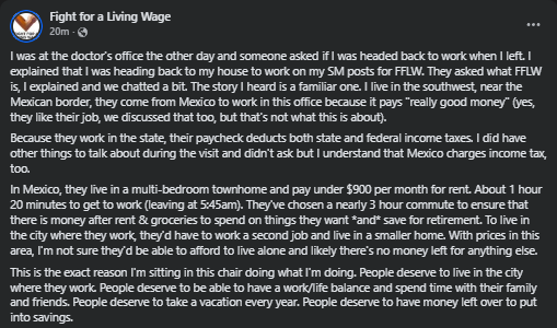 Fight For A Living Wage tweet media