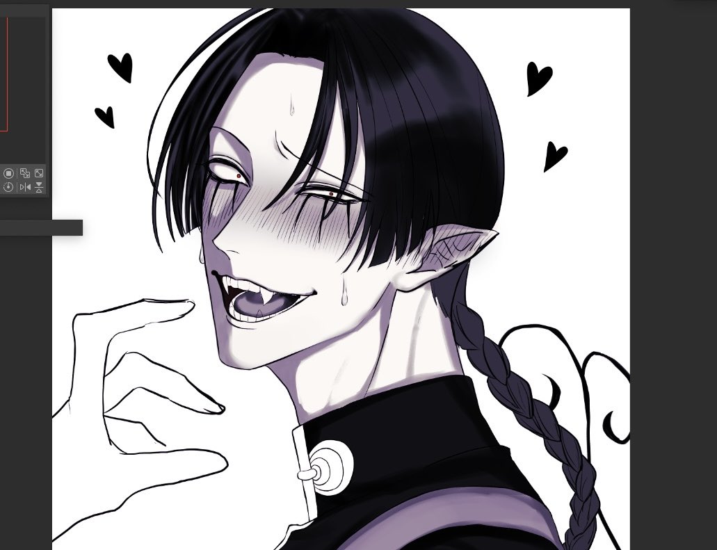 鼻の穴描きたいのに全然合わない；