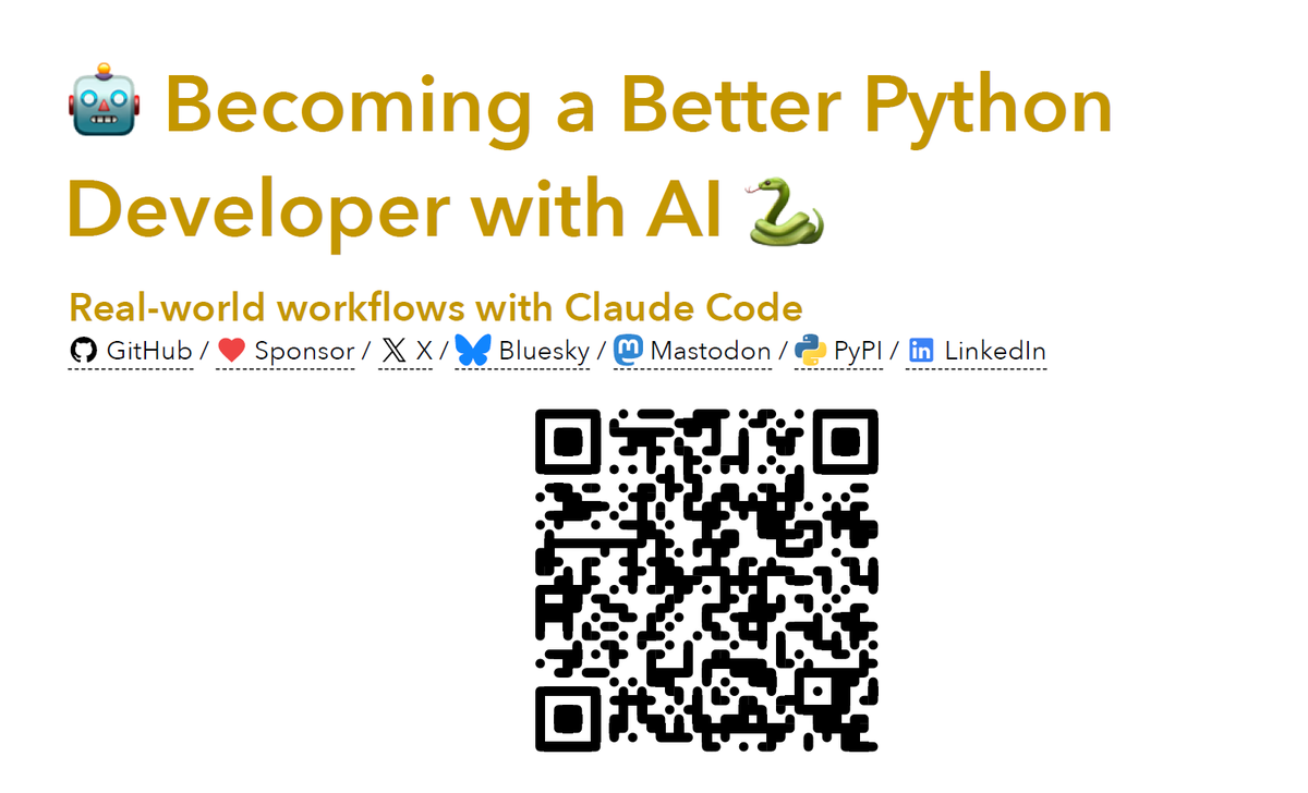TechAtBloomberg's tweet photo. In today's hands-on #PyTexasConference2026 tutorial (1:30 PM CDT), #PyPA member &amp; #virtualenv maintainer @gjbernat uses his personal experience writing #opensource software w/ #AI-generated code to model how to become a better #Python🐍 developer using AI
https://t.co/VKWYmfKZTJ https://t.co/UZOsIIYgjq