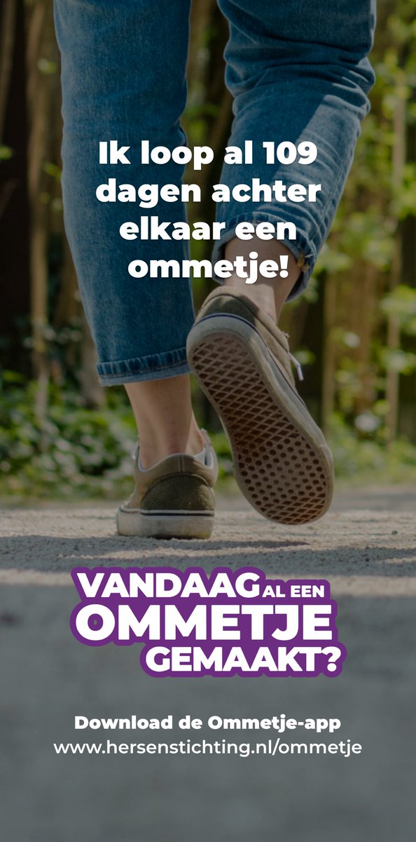 Ik loop al 109 dagen achter elkaar een ommetje!