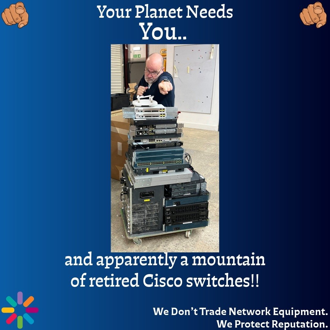 Your planet needs you &amp; apparently, a mountain of retired Cisco switches
We’ve received a huge batch of decommissioned kit through our Validation Programme: test, update, clean, respray, and rebox. Refreshed gear goes back as spares - saving money &amp; the planet david@gocomsys.com