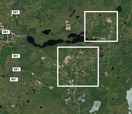 RazorOil's tweet photo. As we think about it and examine the geography (via this map) and geology, the integration of surface facilities around Christina Lake with the future redrills and extensions toward the preheated pays, everything makes so much sense. I think in the next 2-3 years just this area could be producing around 420k-430k bbl/d for the next 30 years. Narrows was always the dream, but Meg's assets made it a reality. Good work. $CVE.TO $MEG.TO 🫡🪒