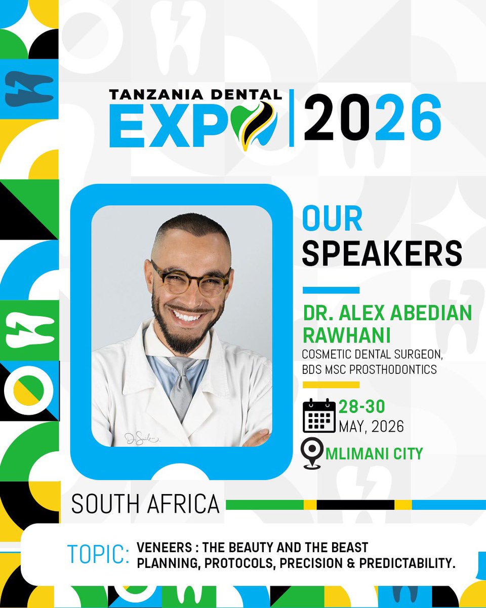 makumbawaleo_5n's tweet photo. I am attending Tanzania Dental Expo on 28th May, 2026, Come join me! #Tradeshow #DaresSalaam #ChristomMakumba #10times #Events #Tanzania https://t.co/oKQw9xgt27 via @10times https://t.co/90yViJd0GH