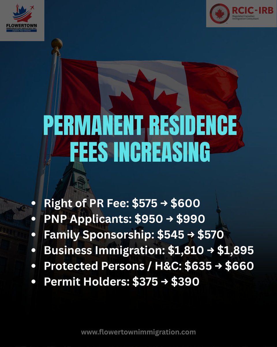 flowertownimmi's tweet image. 🚨 PR just got MORE expensive!
If you’re planning Canada 🇨🇦, this is your sign to act FAST.

⏳ April 30 is the deadline you can’t ignore — delay today, pay more tomorrow.

Smart people move early… what about you? 👀

#CanadaPR #ImmigrationCanada #PRUpdate #ExpressEntry