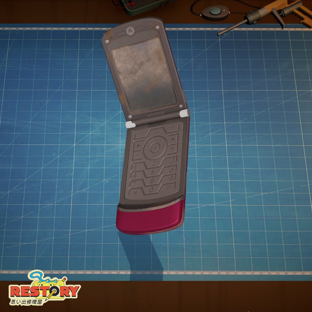 restorygame's tweet image. ✨ The past is calling 🎶

Which gadgets are your favorite to repair? The Pokia 3310 or the Autorolla Razor? 💛

#throwbackthursday #cozygame