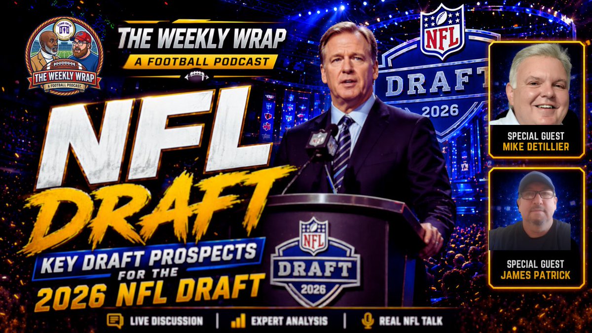 RandolphJackso8's tweet photo. NFL Nation How You Doing! “ Come On In “ This Sunday 7:00 PM EST, 6:00 PM CST For The First Annual “ THE WEEKLY WRAP A FOOTBALL PODCAST “ Mock Draft. Special Guest: Mr. Mike Detillier Of WWL 870 Am & Fm Sports New Orleans and Mr. James Patrick Host of The Forum Media Network

https://t.co/h4Spdy0KJy

@_TheForumMedia @MikeDetillier @WWLAMFM @ShkBkMediaGrp @skinsmemories77 @MillyGoats @RealFansSports @CarlosClayton_ @thesetshow_ @AF_Fandemic @bwrthestampede @NFLFantasy_More @FreightYardFB @MadBomberPod3 @Connor_J_Hughes @NFL_DovKleiman @warroomcohost