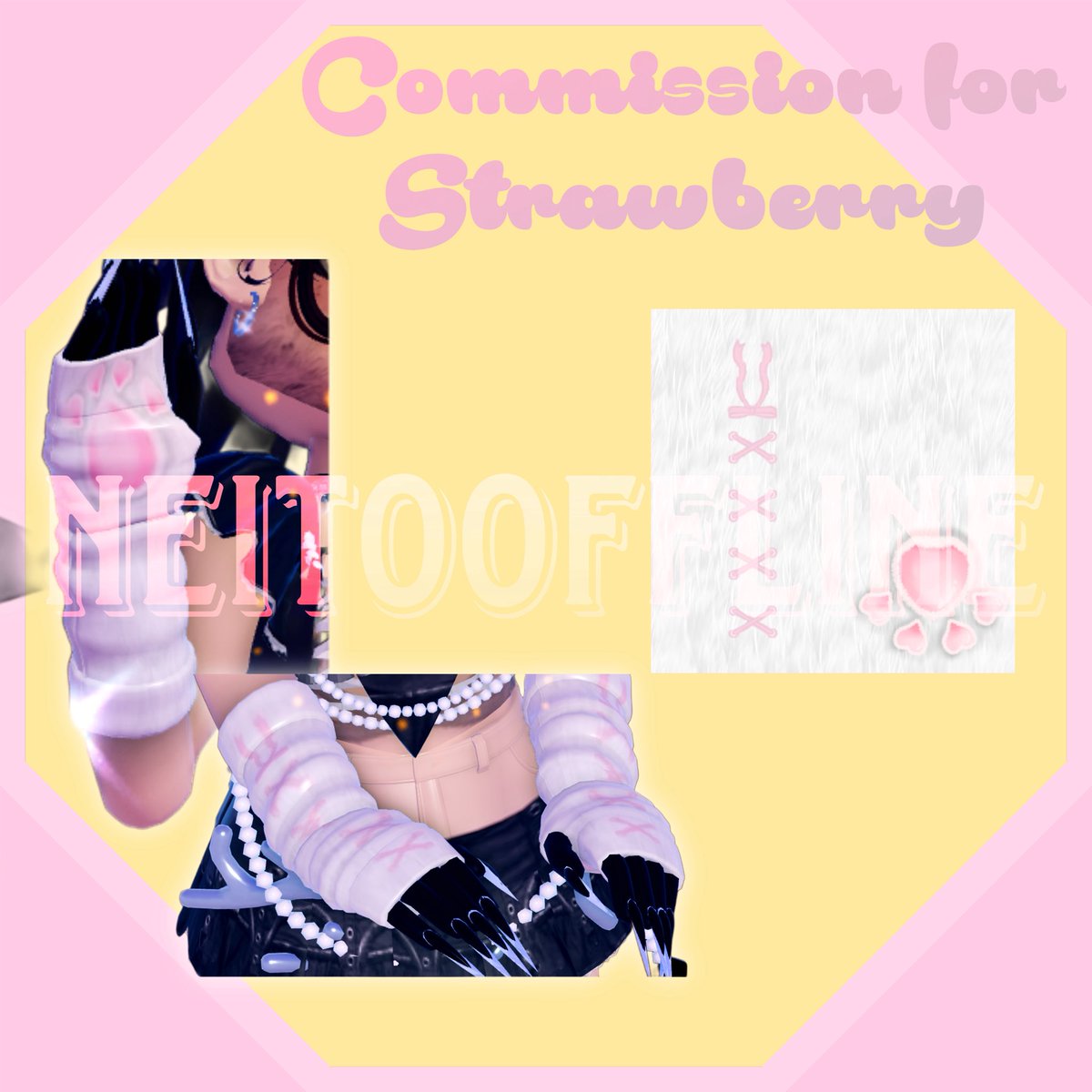 Commission for <a href="/ByStrawb3rryy/">𝐒𝐭𝐫𝐚𝐰𝐛𝐞𝐫𝐫𝐲 🌱</a> !

Starlight Arm warmers - 10k RHD

This decal was cute to the point I made my own in my colors 🥺🥹

#royalehigh #royalehighdecals #RHTC