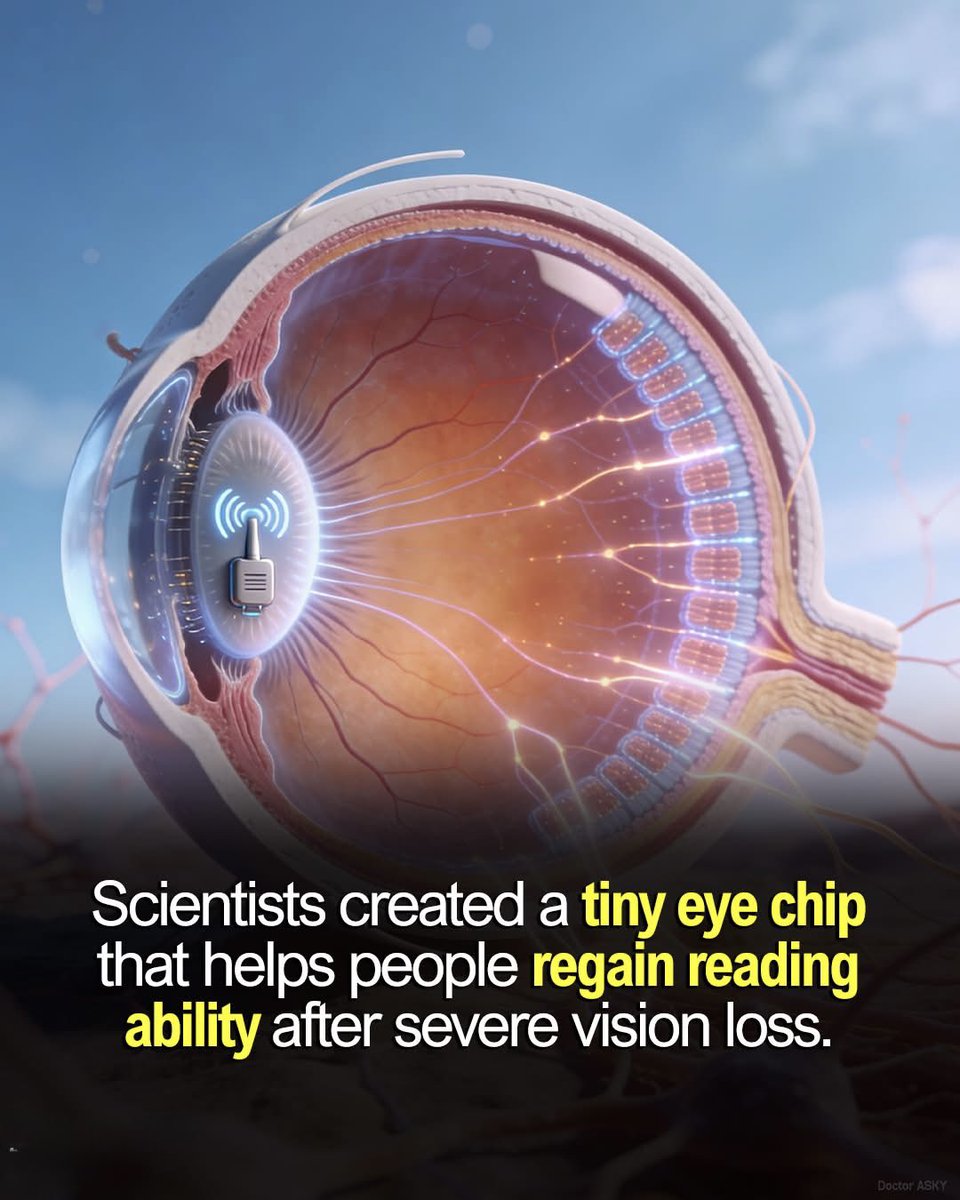 🚨 A Tiny Chip Inside the Eye Is Bringing Back the Ability to Read Again

It sounds like science fiction… but it’s real. Scientists have developed a tiny eye chip that can be placed inside the eye to help people with severe vision loss see again. In early studies, some patients