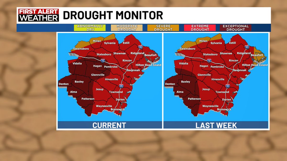 Latest Drought Monitor showing what we expected.  Drought continues to get worse with no relief in sight.