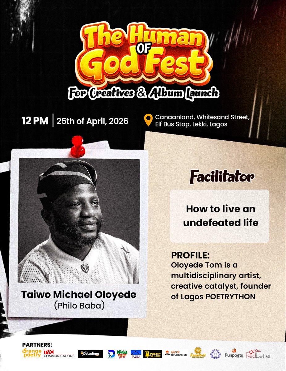kemistree_B's tweet photo. If you are in Lagos, don’t miss this. 25th of April 2026 https://t.co/3cM8fFpawS