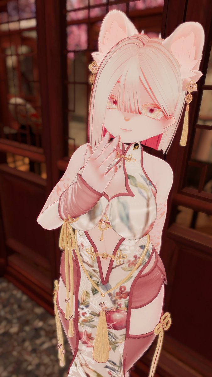 LatoxMoon's tweet photo. モチーフがあるほうがやっぱ良いねって事で
桃（タオ）ちゃんと名前をつけました。
目が半分に割った桃イメージ。おいしくな～れ。
🍑 #Lantine #NookNook 🌸 https://t.co/FGpKJPk41F