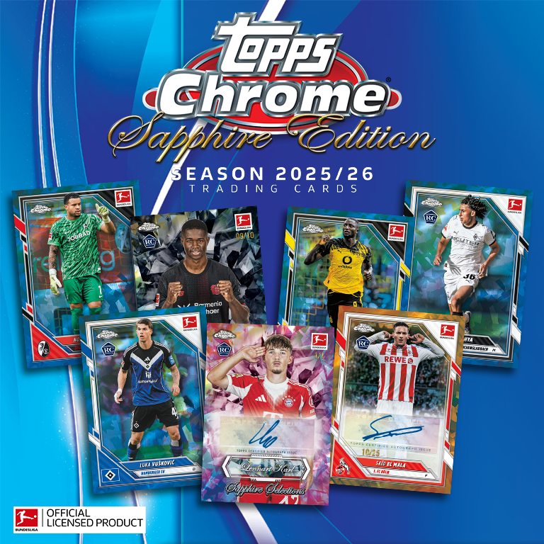 FastBreakCards's tweet photo. Topps Chrome® Sapphire Bundesliga 2025/26 #ad 

$239.99

https://t.co/lu52tjbwUP https://t.co/ZnTgJz8NNA