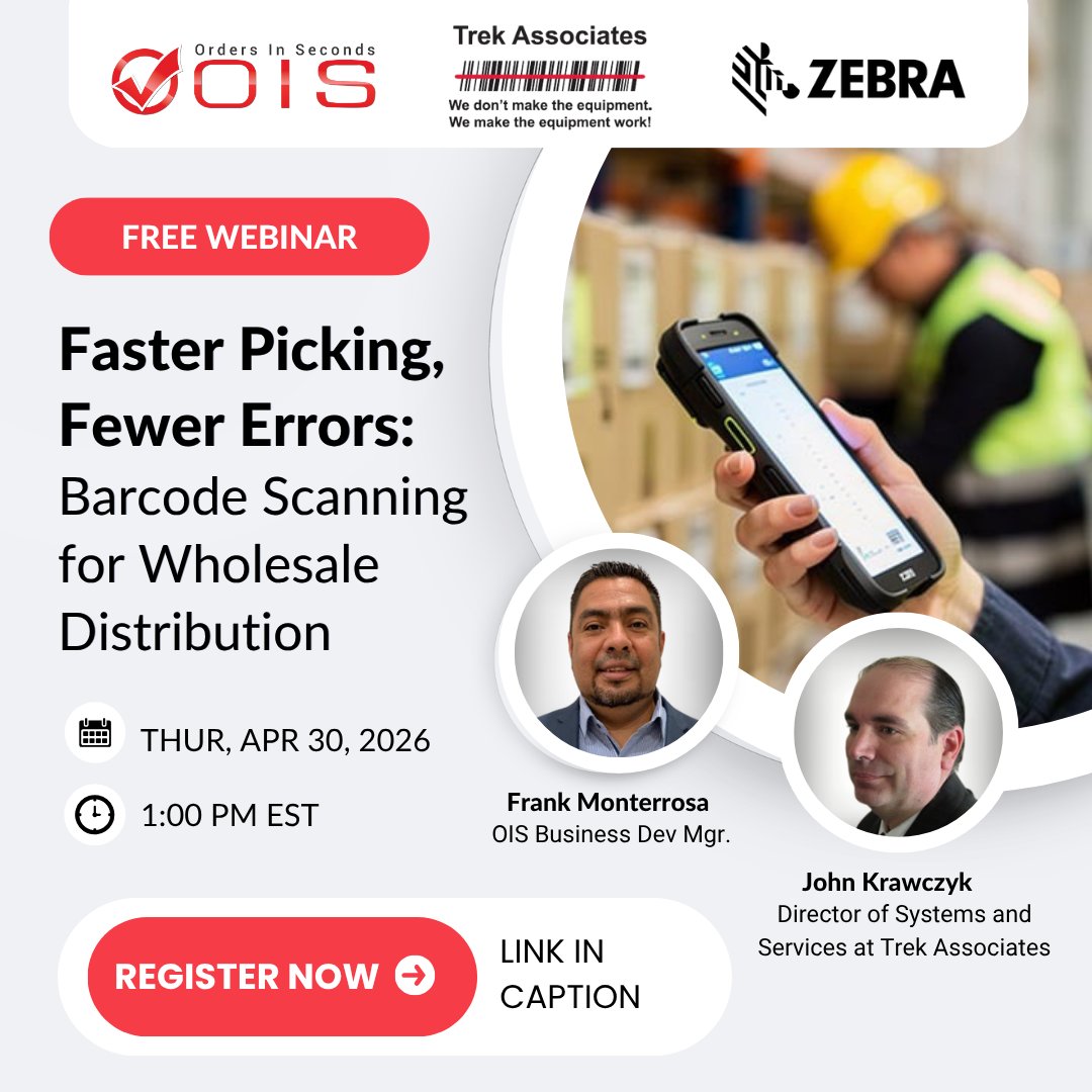 OISMobile's tweet photo. Still using paper or spreadsheets in your warehouse?
That’s where slow picking and inventory errors start.

Join our free webinar and see how barcode scanning helps you work faster, reduce mistakes, and keep inventory accurate in real time.

👉 Link
https://t.co/xF8yiFFkWK https://t.co/J7ocsH0KcV