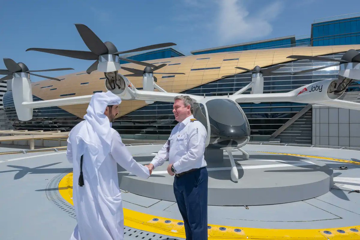 DXBMediaOffice's tweet photo. Hamdan bin Mohammed reviews newly completed Air Taxi Station near Dubai International Airport, the first facility of its kind in the world. The station serves as the main hub for Air Taxi operations in the city. The project is being delivered by Skyports Infrastructure, a company specialised in developing infrastructure for advanced air mobility.