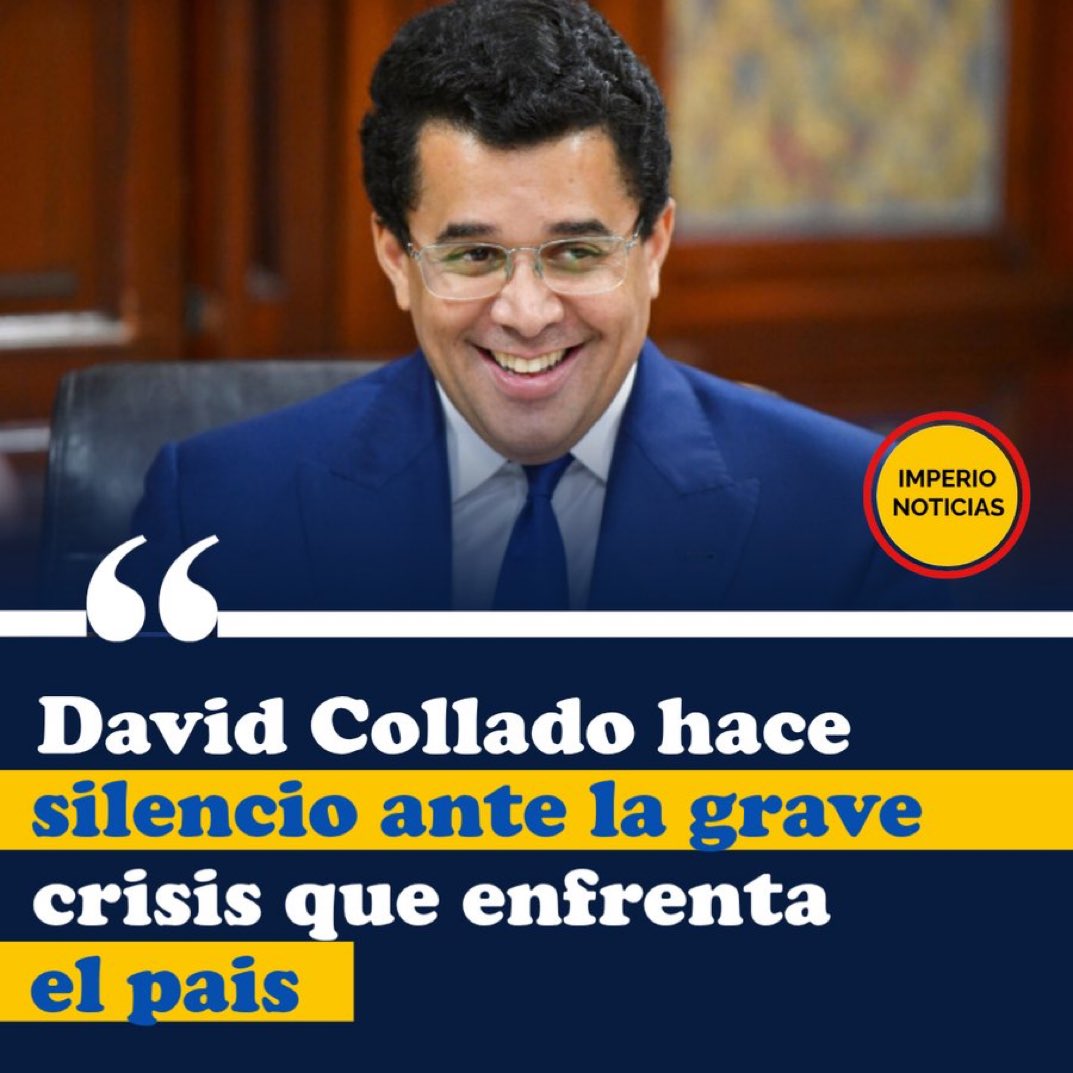 David Collado es el único candidato presidencial que no tiene postura sobre ningún tema de interés nacional. 

Es muy blando, tibio y su trasfondo político podría ser peor de lo que pensamos.