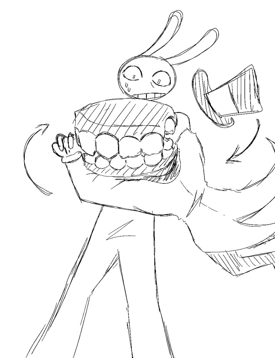 Cheese_0111's tweet photo. Dance with me, little bunbun

#showteeth #tadc #cainexjax #bunnyteeth https://t.co/qu9iH35Bq3