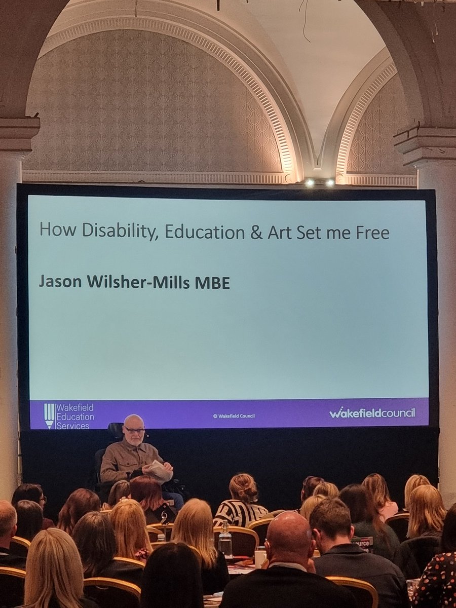 Wakefield_ES's tweet photo. @ypoinfo @RethinkMaths @TeachActive @LiteracyCounts1 @RockKidzUK @PrimaryQuiz @NautilusEdu @learnplaynexus @edstartsports @NAHTnews @Exchange_RS @PentagonPlayUK @EmpoweringLearn @ABCDoes @MaryMyatt @RachelPiXL @TobyGreany To wrap up our day event, we’re honored to have @JASONWILSHERMIL join us for an inspirational closing talk: ‘How disability, education and art set me free.’ 🎨✨
#SLC26 #TeamWakefield https://t.co/yeAAFnRfQP