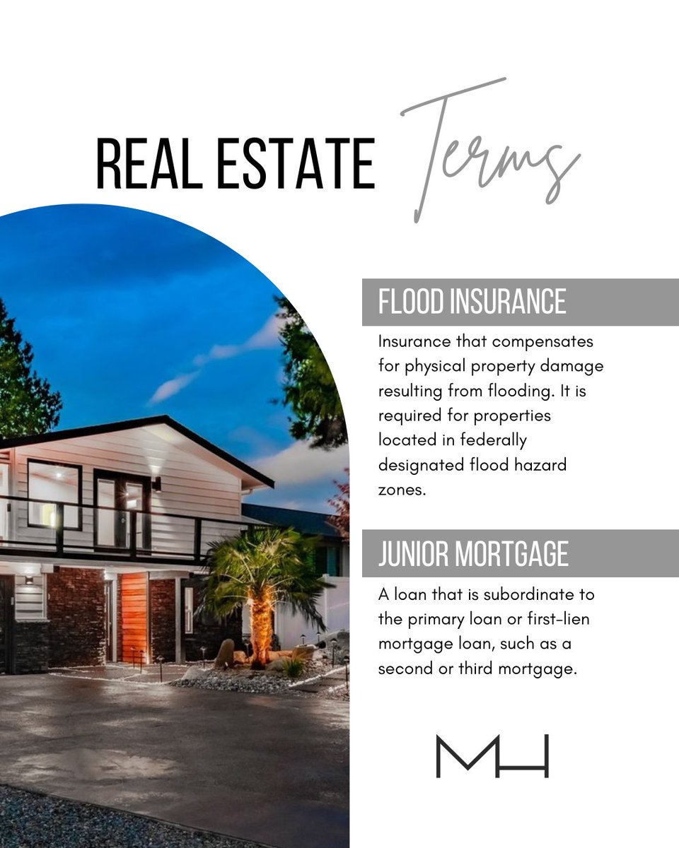 bhamwashrealtor's tweet image. Real Estate Terms

FLOOD INSURANCE 
.
.
JUNIOR MORTGAGE 
.
.
#MichelleHarrington #Compass #CompassBellingham #RealEstate #RealEstateTerms