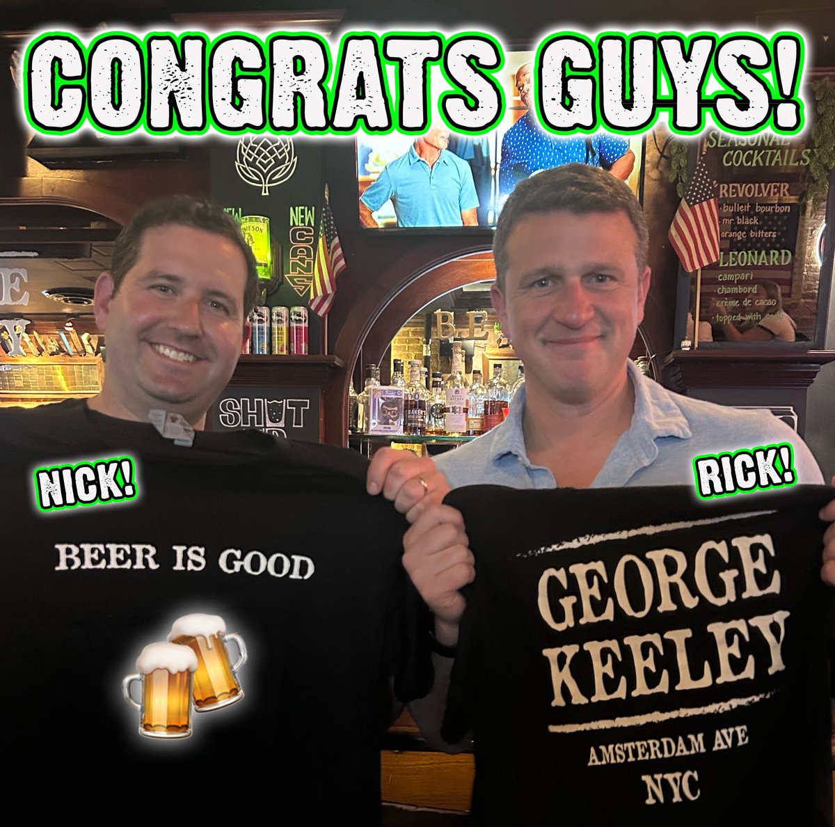 georgekeeleynyc's tweet image. We’re adding another TWO to the GKBC! Congratulations @thefineman &amp;amp; @rbosh1210 on hitting that 💯🍻👏👏👏💪 Who’s next?! 📸: @kndonnelly @cdlabbancz #beerisgood #georgekeeley #gknyc #shutupanddrink #drinkamongstfriends
