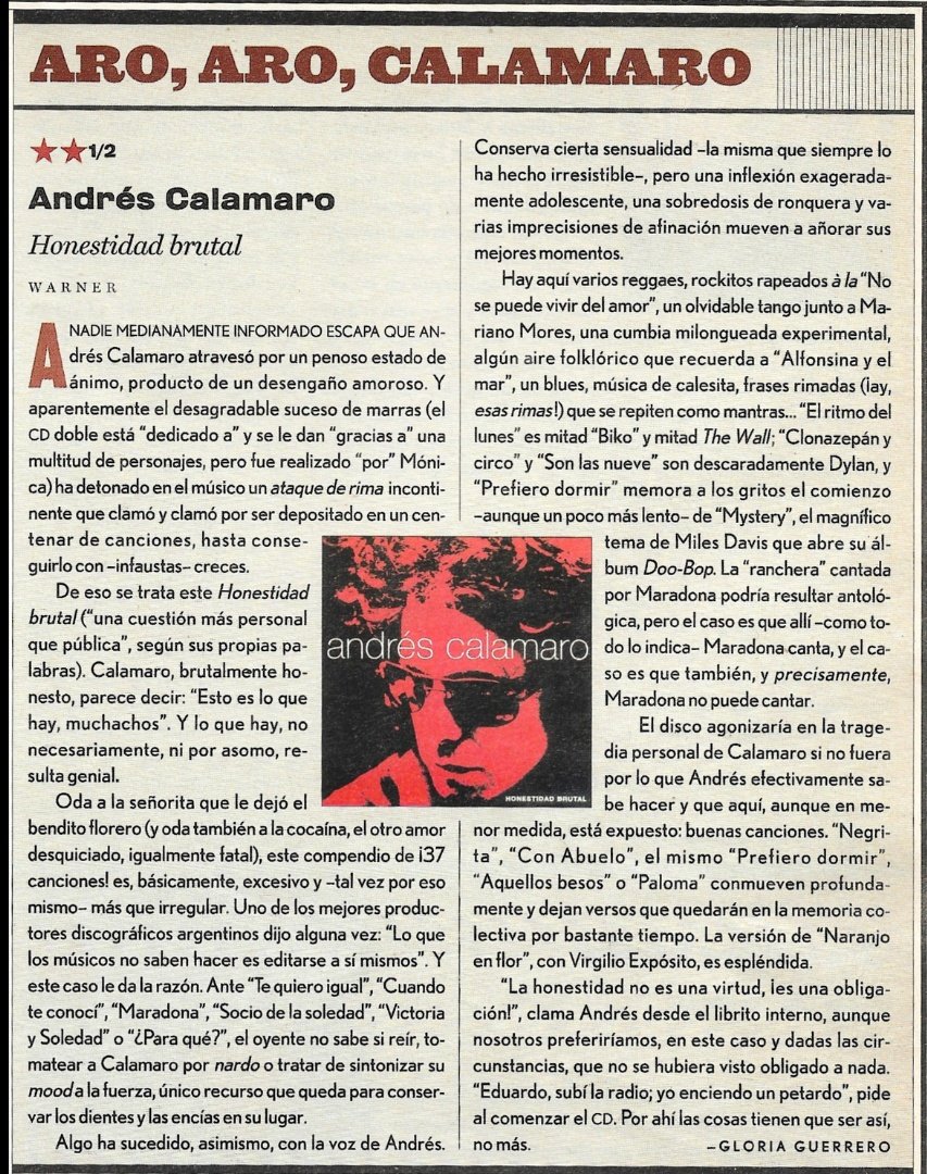 ArchivoCalamaro's tweet photo. 📰 Rolling Stone N° 14. Mayo de 1999. https://t.co/3szyyGs6oV