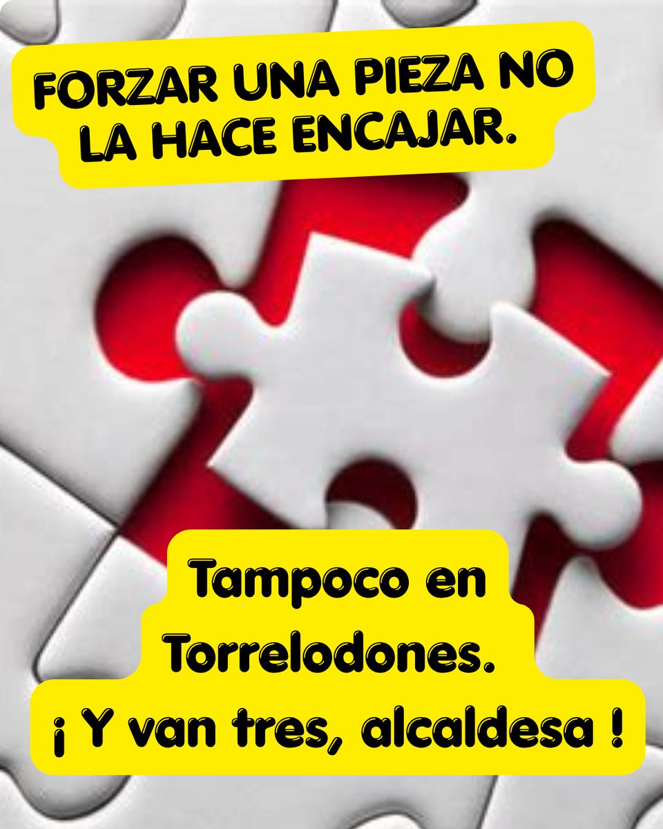 El PP se negó ayer a q Jesusa Lara se tratara solo x urgencia. Pero hoy la ausencia de 1 concejal hizo q a la alcaldesa le salieran las cuentas de votos. 
Y forzó el voto a TODA la modificación (casi 5 millones).Por 3ª vez. 
Tercer “NO”. 
Se lo repetimos: así NO, señores del PP.