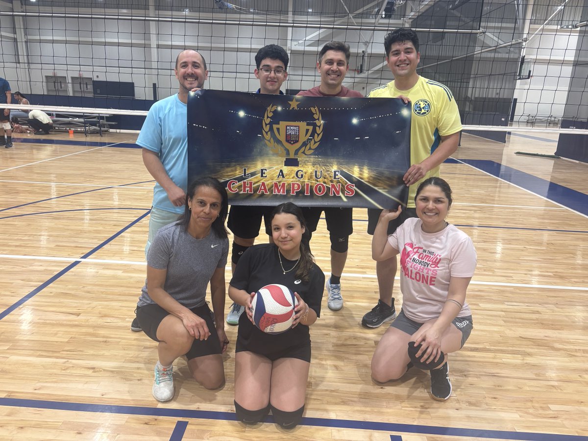 memphissec's tweet photo. Congratulations to Team Spikers, our Spring 2026 Adult Coed Volleyball Championship team! 🏐

Registration is open for Summer I Adult Coed Volleyball! Click here to get signed up today: https://t.co/l4rapUc4Rp https://t.co/3CrqvXaEgr