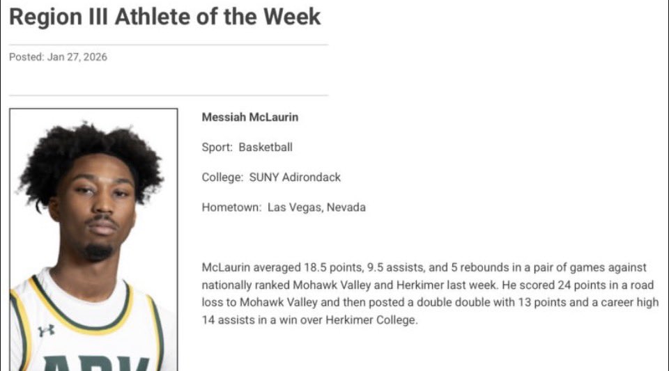 moose2crafty's tweet photo. @ethanglowe 6'0 Sophmore PG Moose McLaurin 177lbs 2.5 GPA
15.6 PPG(486), 5.7 APG, 5.0 RPG 43FG%
NJCAA 2nd Team All-Region and 2nd All Conference
NJCAA Region 3 Althlete of the Week and regional leader in ast(160)
Game Highs: 25&amp;7, 23&amp;9, 13&amp;14, 18,10&amp;10 https://t.co/nAznaX5Qi1