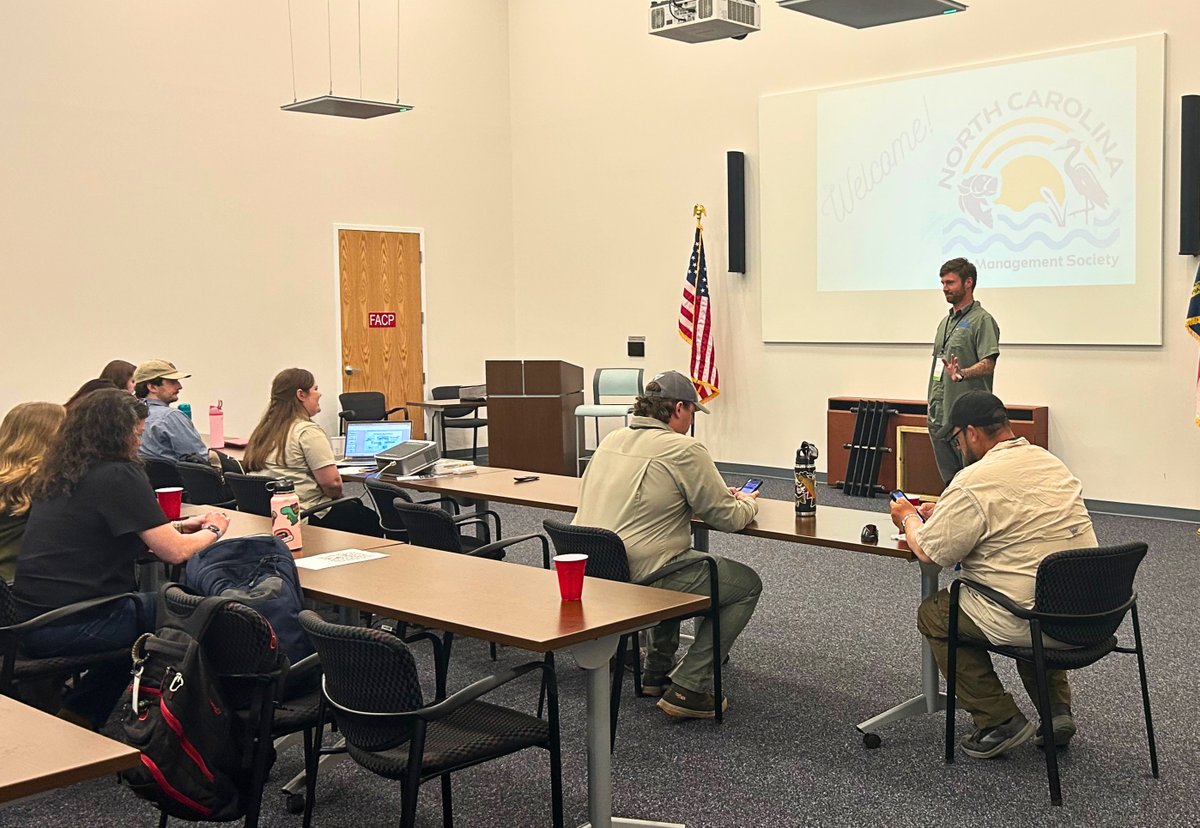 FosterLake's tweet photo. Huge thanks to Cody and Dillon for representing us at the NC Lake Management Society’s Spring Workshop! 🌊 https://t.co/PRucKcDYBW