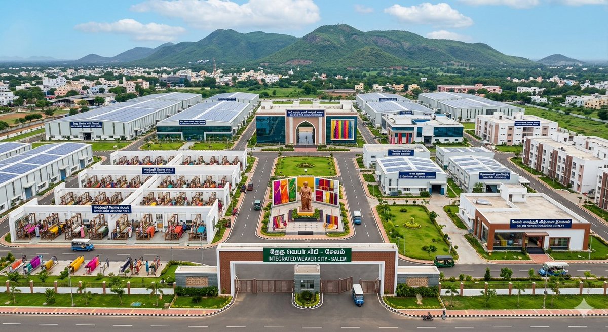 TheSalemNew's tweet image. TVK Election Manifesto 2026

Weaver City 🧶

Integrated Weaver Cities will be developed in Salem, Erode, Arani &amp;amp; Kanchipuram.

#Salem #Textile #Weaver #TVK