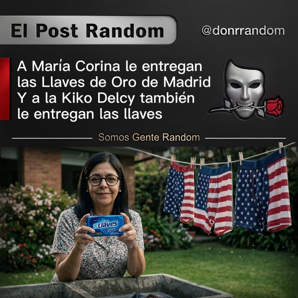 La Líder de la oposición y Premio Nobel de la Paz <a href="/MariaCorinaYA/">María Corina Machado</a>, recibirá las Llaves de Oro de la ciudad de Madrid

Pero la kiko Venezolana <a href="/delcyrodriguezv/">Delcy Rodríguez</a> no se queda atrás

Ella también recibirá las Llaves