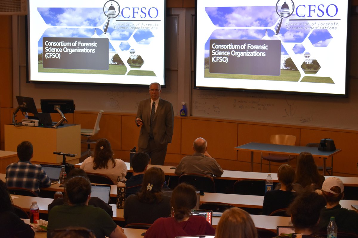 SUForensics's tweet photo. Thank you to Matt Gamette, Idaho State Police Forensics Services Laboratory System Director, for presenting at our seminar series two weeks ago! Students were able to hear about different sources of forensics funding, learn about the NTVIC and had some great follow-up questions. https://t.co/yXoJcY7Ozu