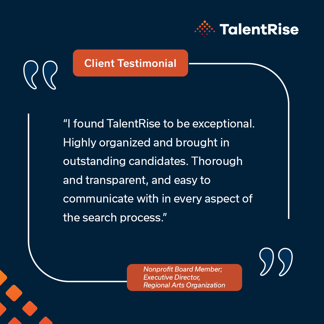 TalentRise's tweet photo. The search process doesn't have to be stressful. 

When your partner is organized, transparent, and genuinely invested in your success, it makes all the difference. 

See how TalentRise approaches executive search: https://t.co/8UOra1OHWD https://t.co/qc00RhVH5X