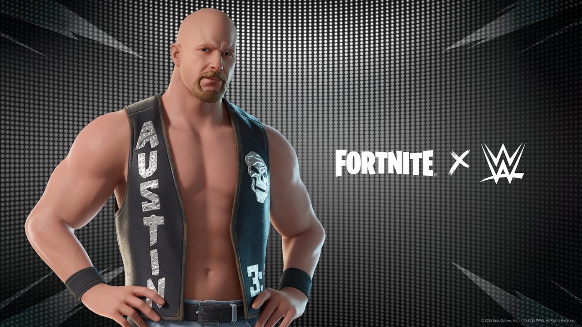 Jorge_Most's tweet photo. FORTNITE X WWE.

IMAGEN OFICIAL DE STEVE AUSTIN. https://t.co/121iQ3QqXT